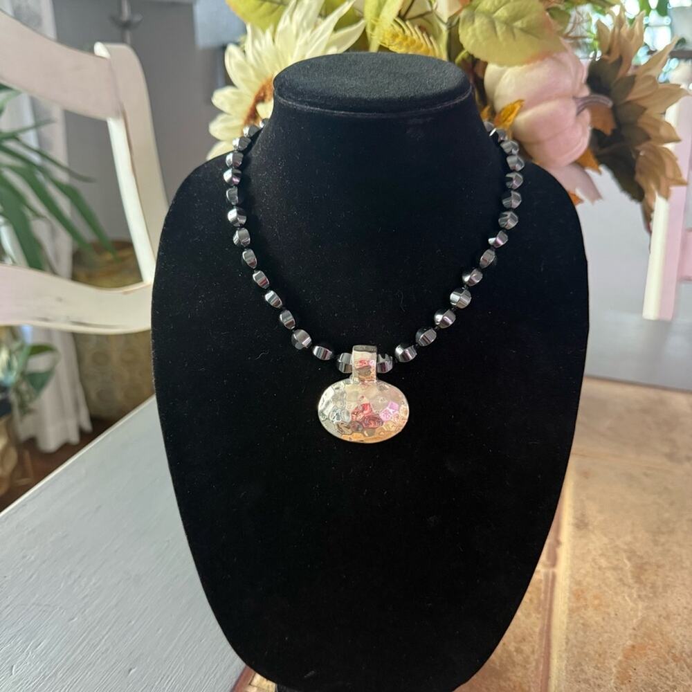 SSD Simon Sebbag 925 Sterling Silver Beaded hematite Necklace